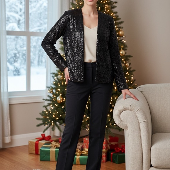 Black Sequin Blazer - Picture 16 of 16